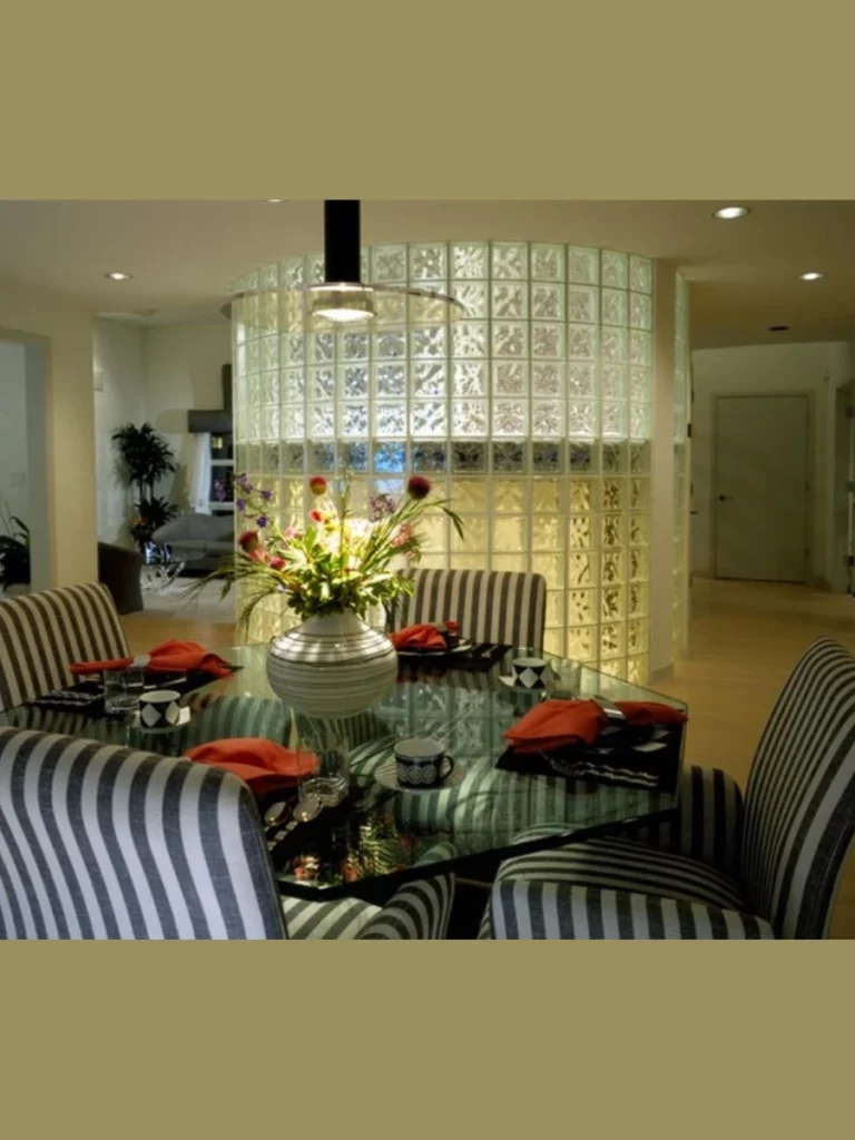Square Glass Blocks with Layered Sliced Citrus Walls