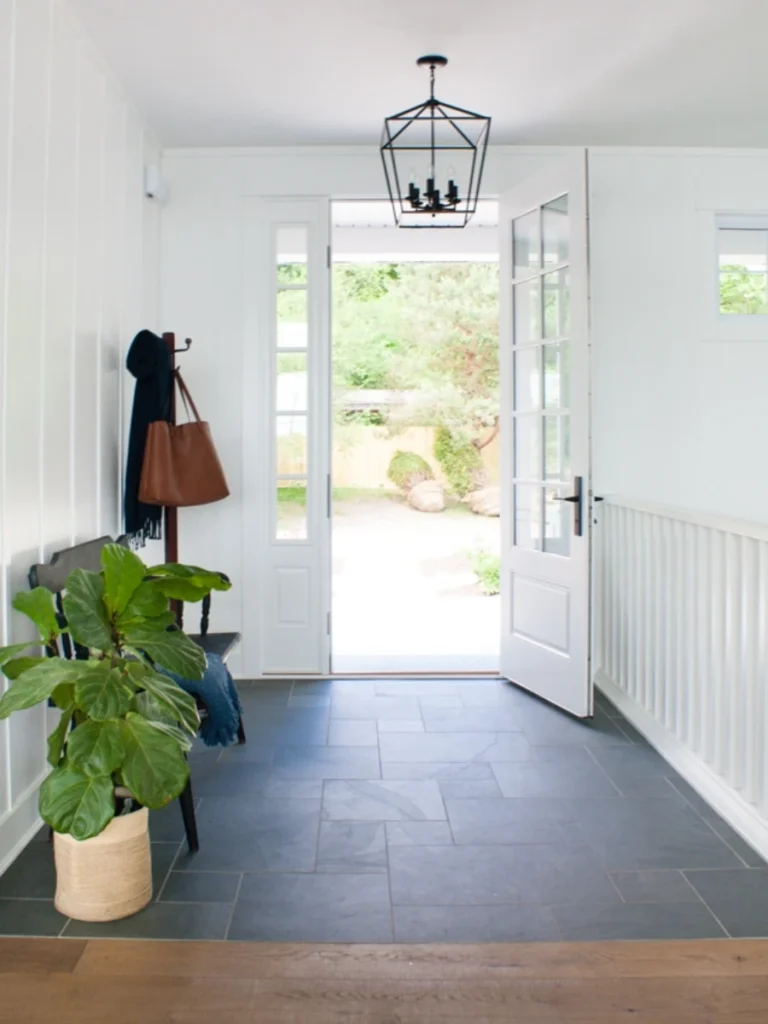 Sticky Back Faux Slate Entryway Threshold Tiles