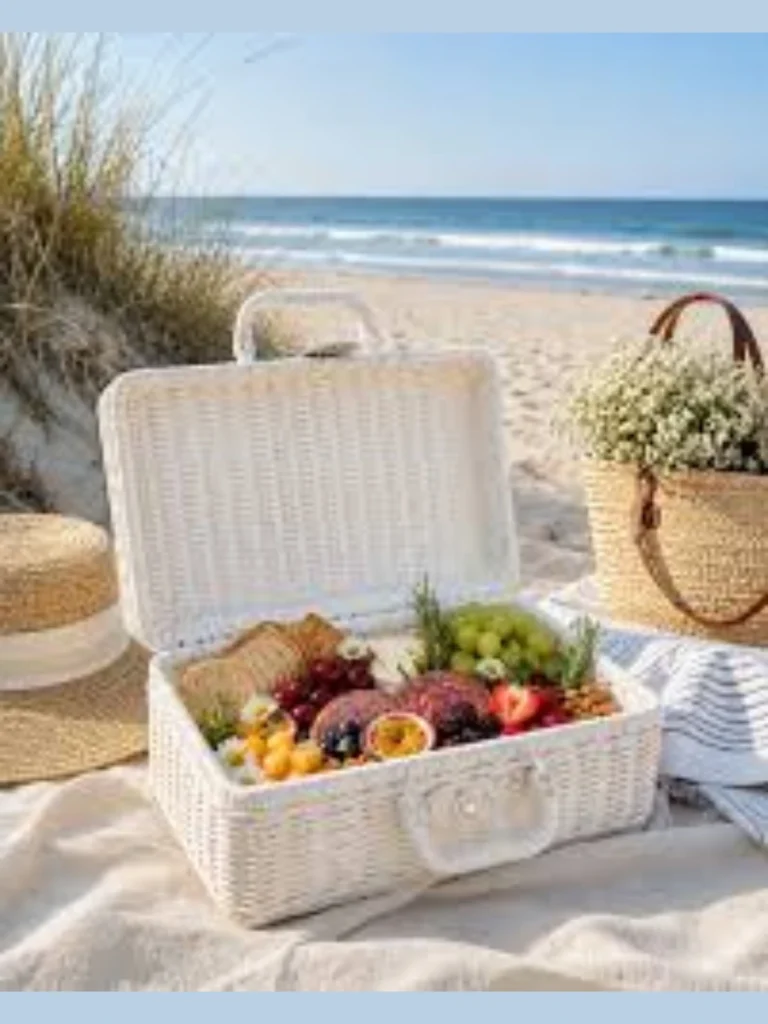 Store Fresh Cheeses Inside a Vintage Insulated Woven Wicker Basket