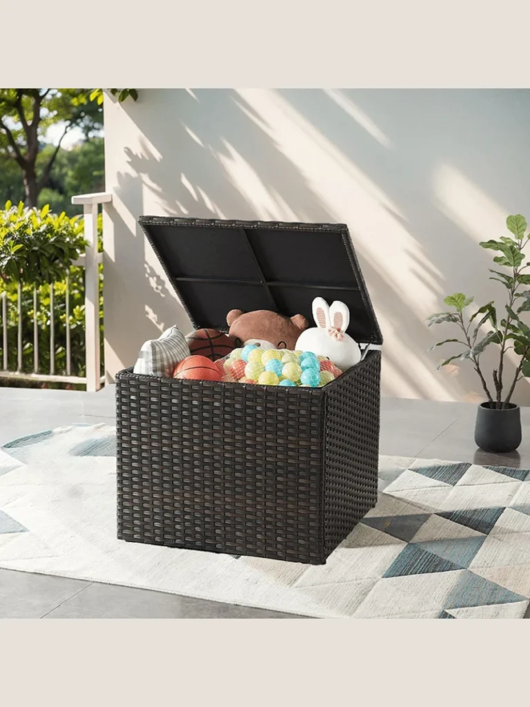 Store Fresh Linens in a Large Weatherproof Heavy Resin Trunk