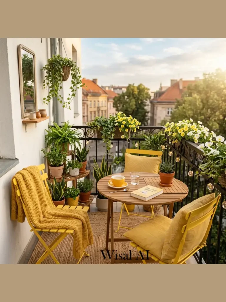 Style Your Balcony with a Bright Yellow Bistro Set