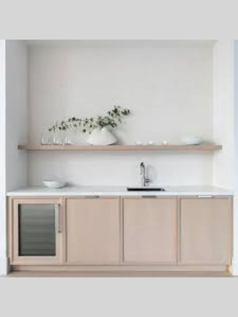 Subtle Built In Washed Oak Cabinet Finger Grulleys