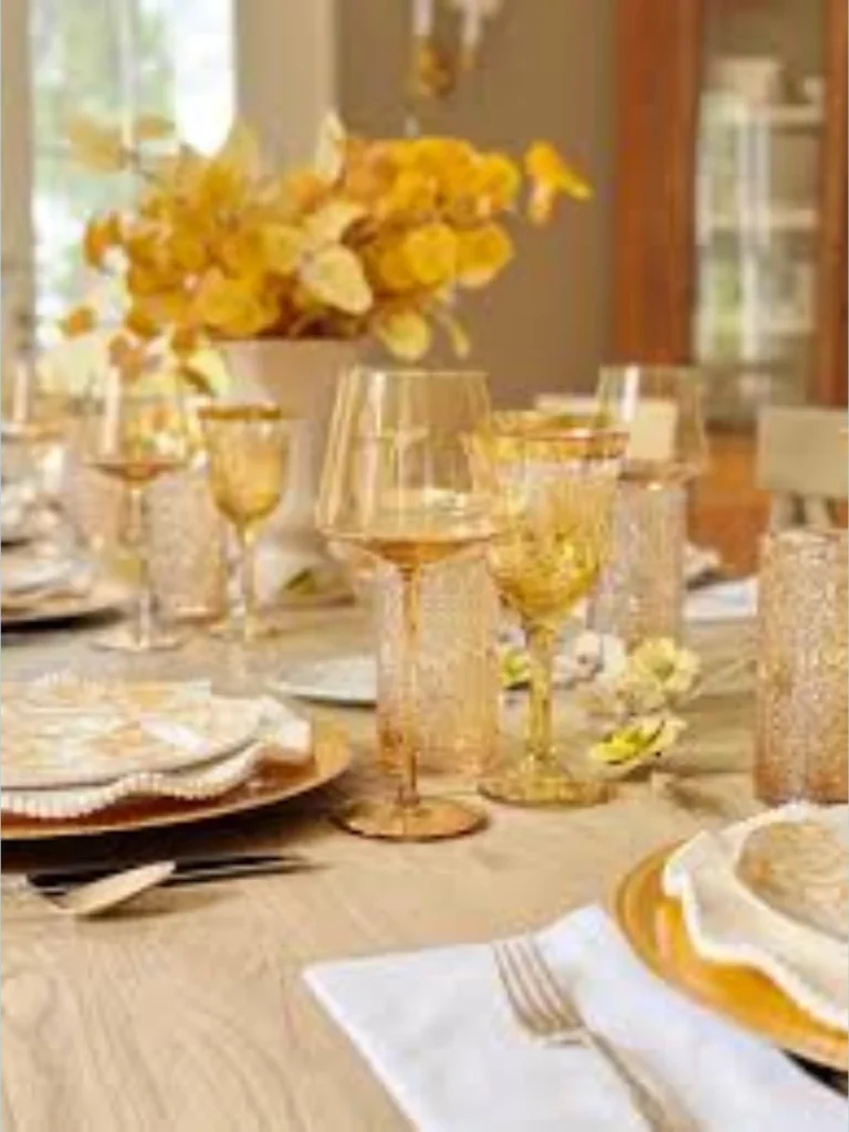 Sweet Honey Gold Tinted Glassware For Sunny Summer Dining