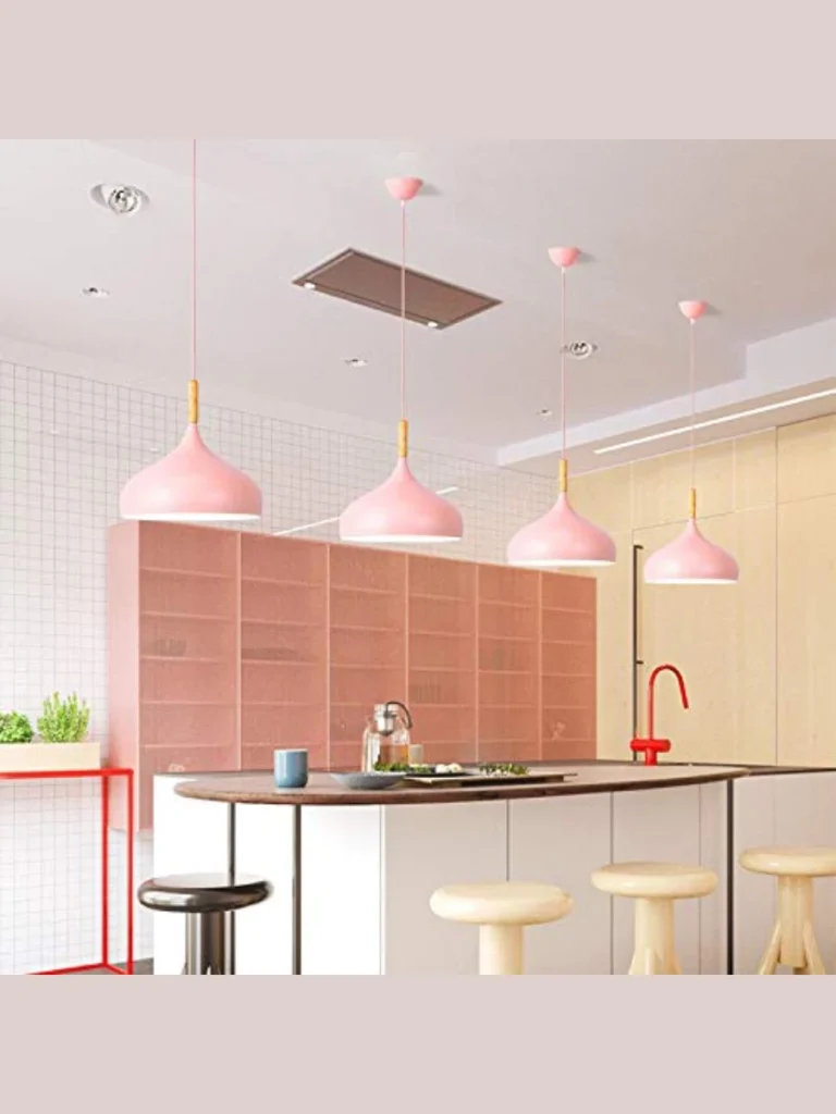Teardrop Cascade Fixtures with Delicate Pink Undertones