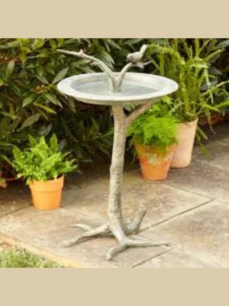 Textured Gray Travertine Basin Rings Tiers