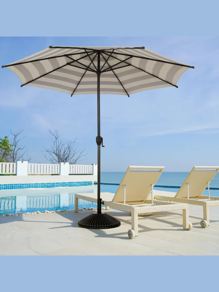 Thick White Canvas Umbrellas