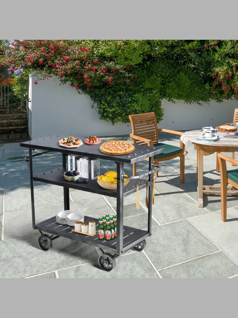 Three Tier Mobile Rolling Steel Carts