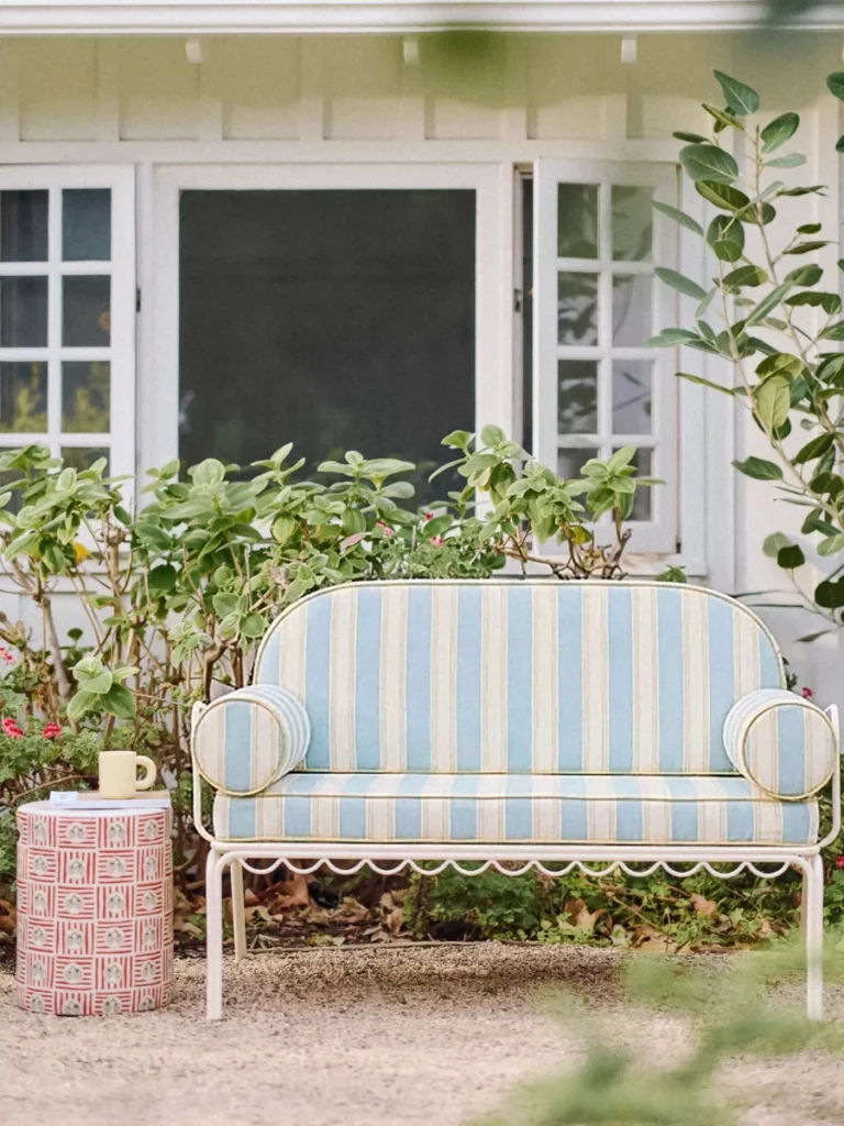 Ticking Stripe Weather Resistant Outdoor Cushions