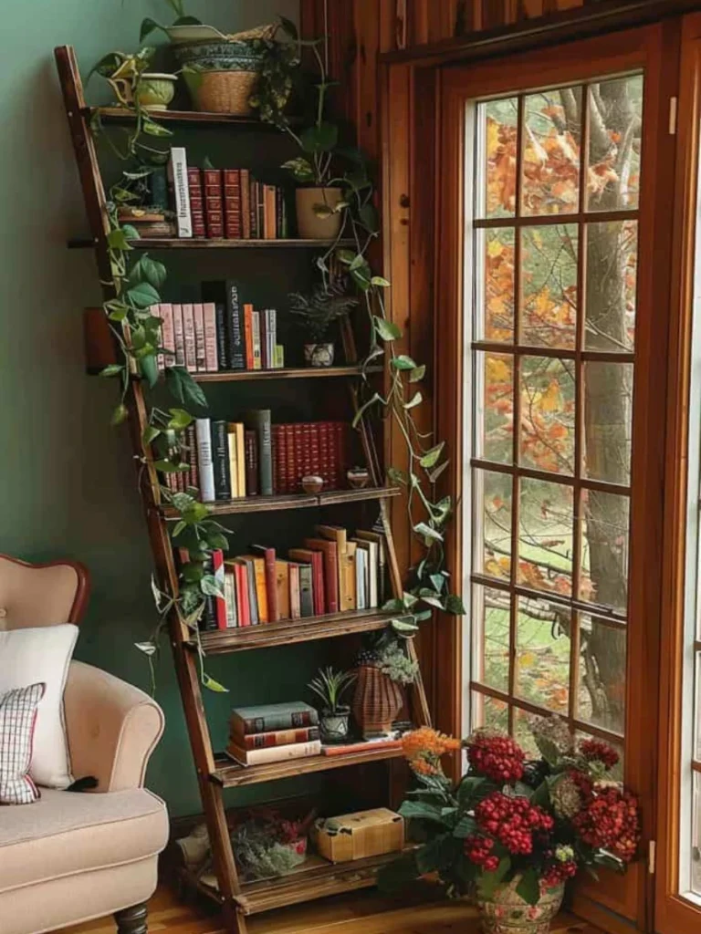 Tiered Bamboo Display Corner Ladders