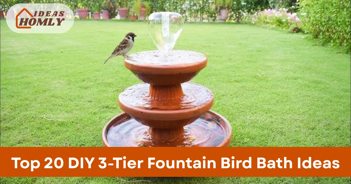 DIY 3-Tier Fountain Bird Bath Ideas