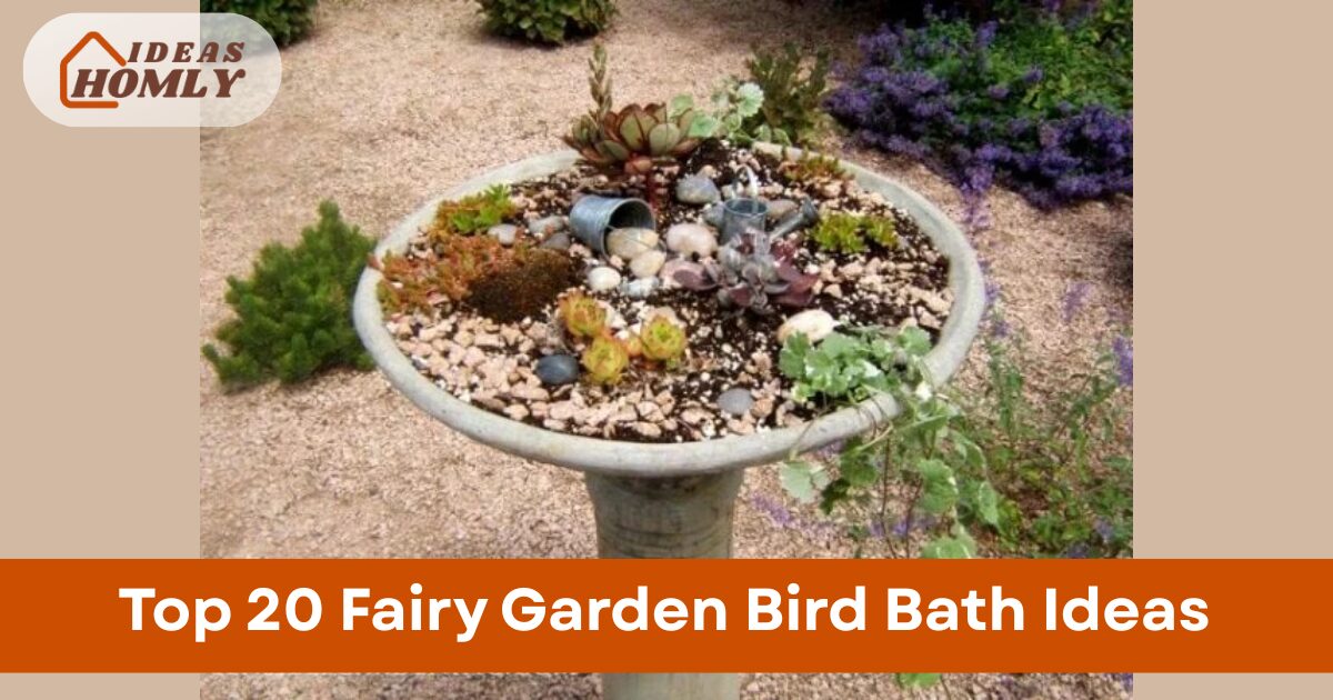 Fairy Garden Bird Bath Ideas