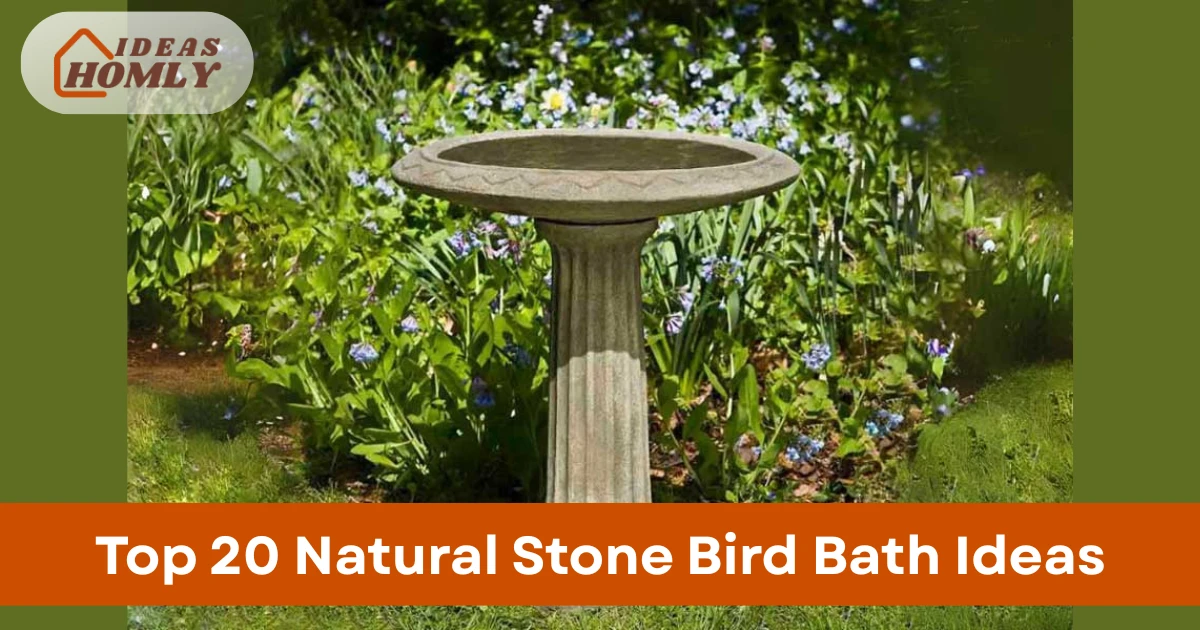 Natural Stone Bird Bath Ideas
