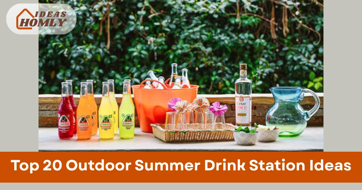 Outdoor Summer Drink Station Ideas