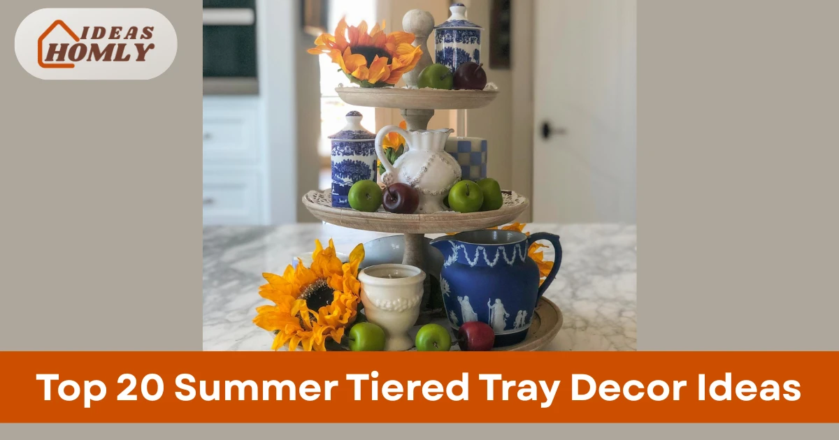 Summer Tiered Tray Decor Ideas
