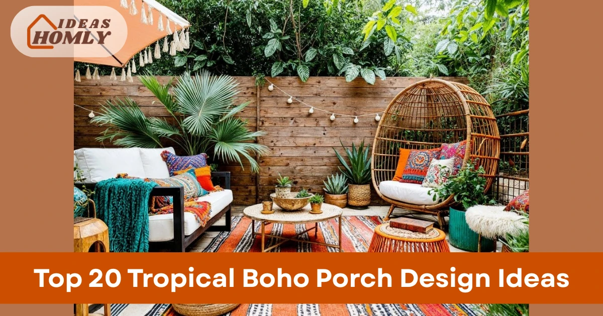 Tropical Boho Porch Design Ideas
