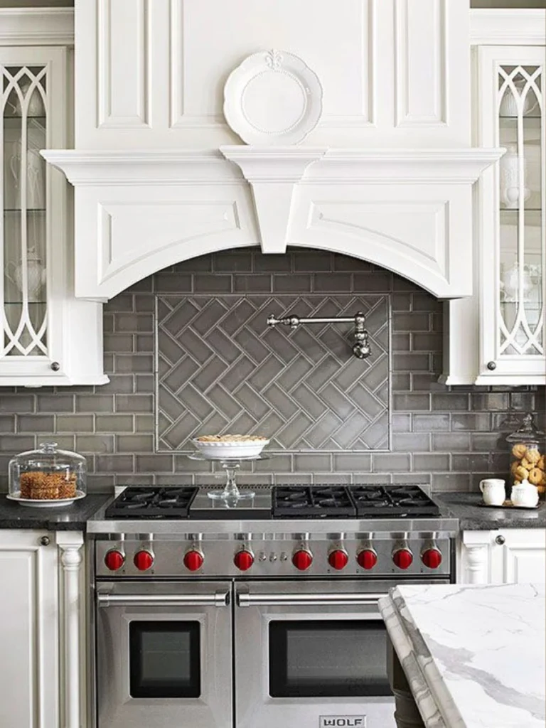 Traditional Curved Arch Plaster Range Hood Mantles