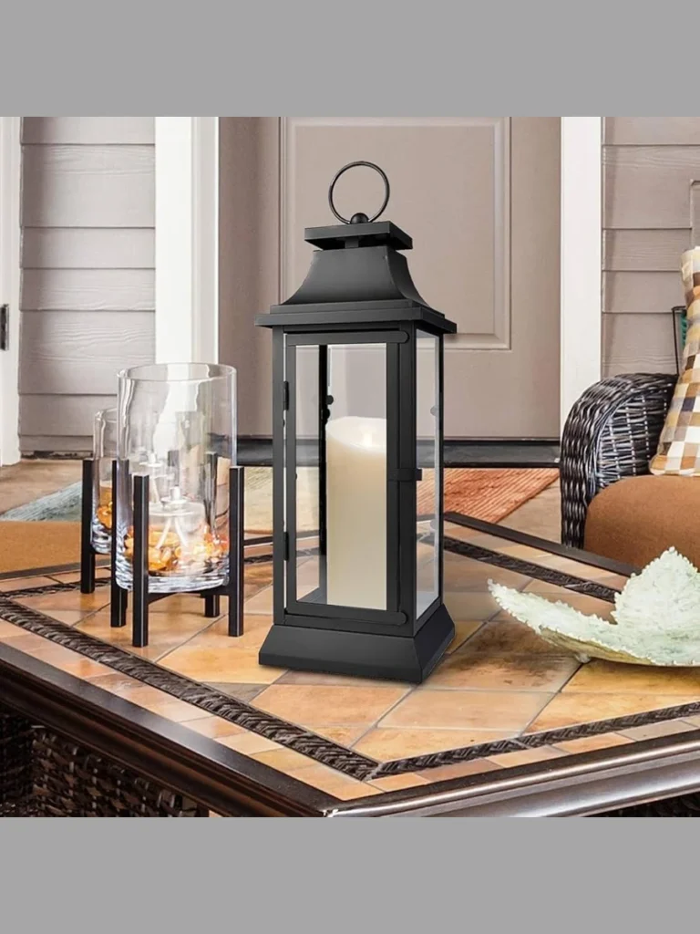 Translucent Frosted Glass Hurricane Floor Lanterns
