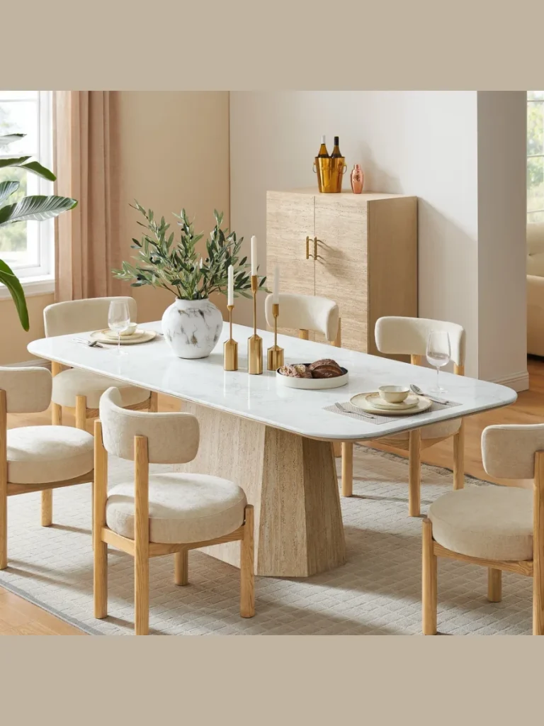 Travertine Stone Side Tables
