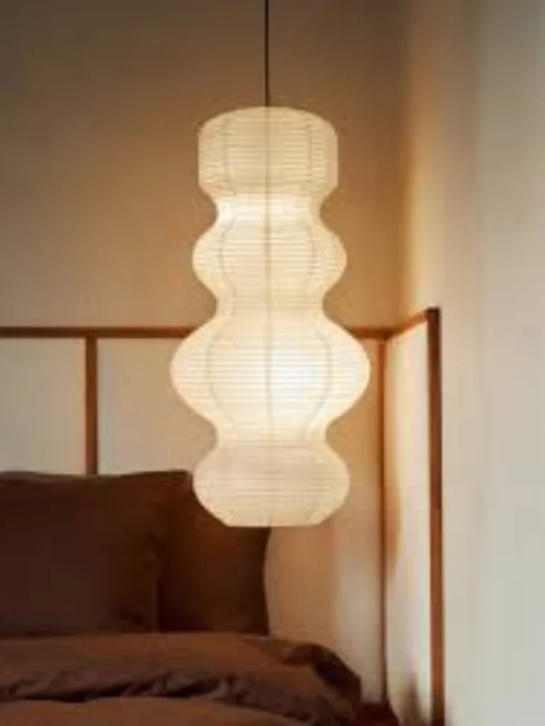 Triple Tiered Stacked Rice Paper Pendants For High Ceilings
