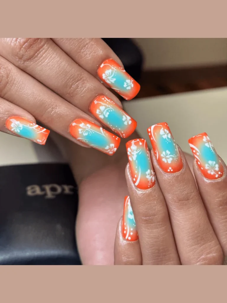 Tropical Hibiscus Coral Fades
