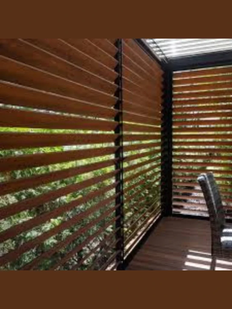Unpainted Sawn Cedar Privacy Louvers