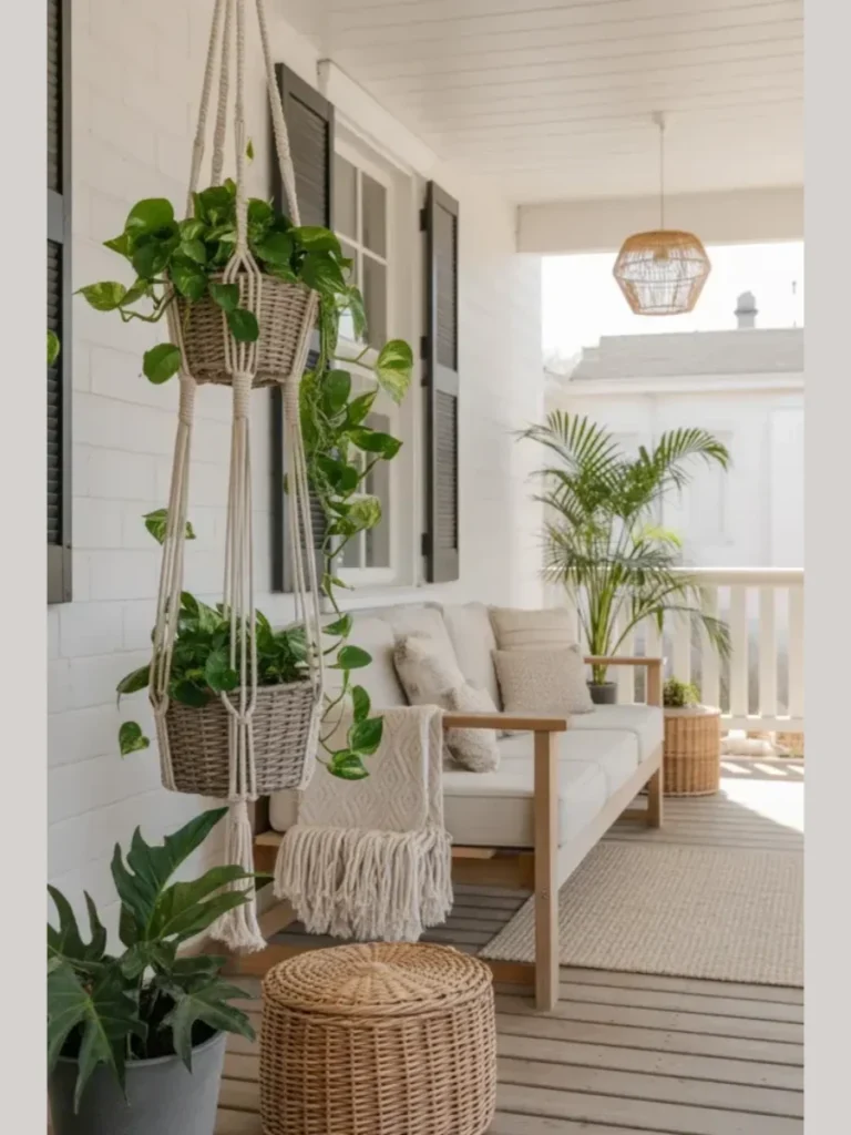 Unpainted Woven Willow Fern Flower Baskets