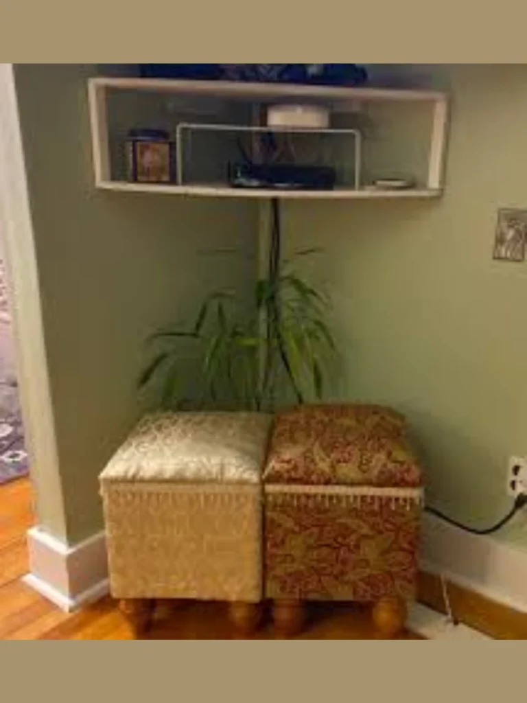 Upcycled Plastic Milk Crate Ottoman Footrests
