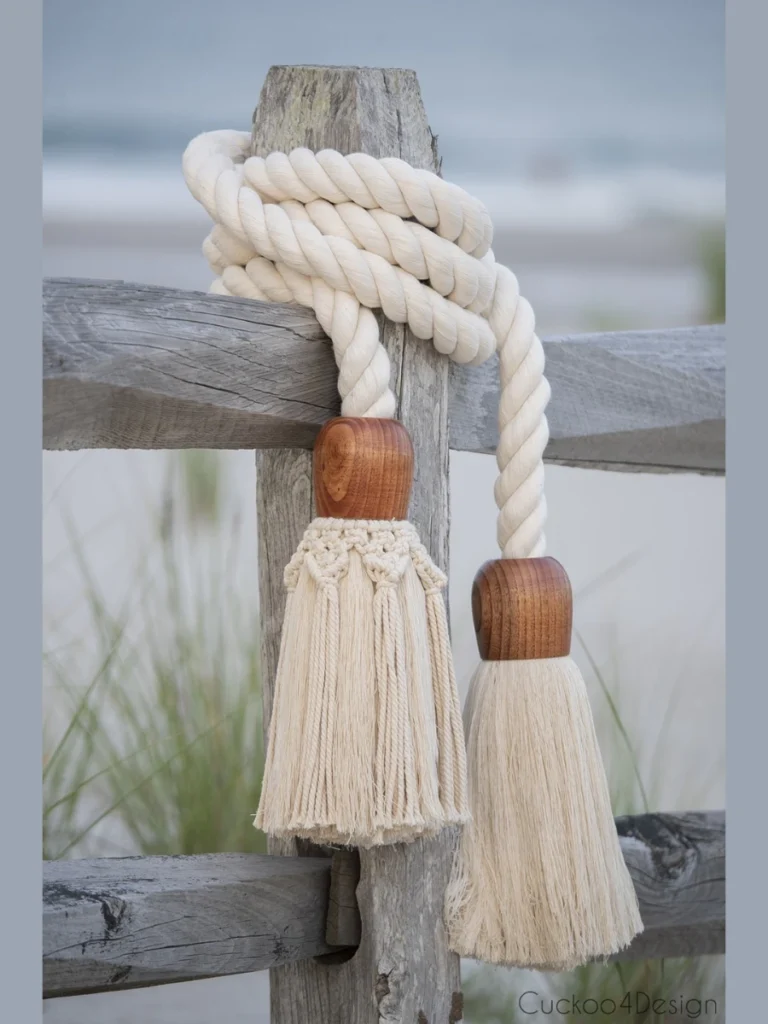 Upcycled Thick Cotton Marine Rope Hanging Tassels