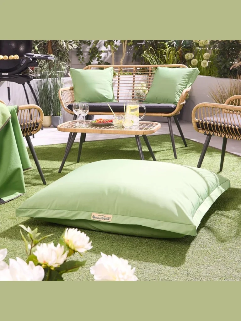 Use Large Woven Floor Cushions for Flexible Extra Seating