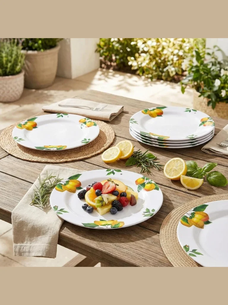 Use Shatterproof Matte White Melamine Dinner Plates for Easy Cleanup