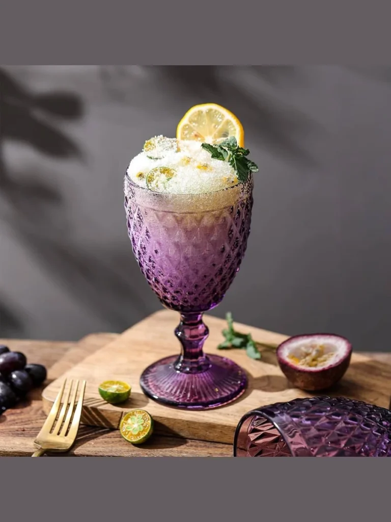 Vibrant Amethyst Purple Glass Goblets For Festive Holiday Feasts