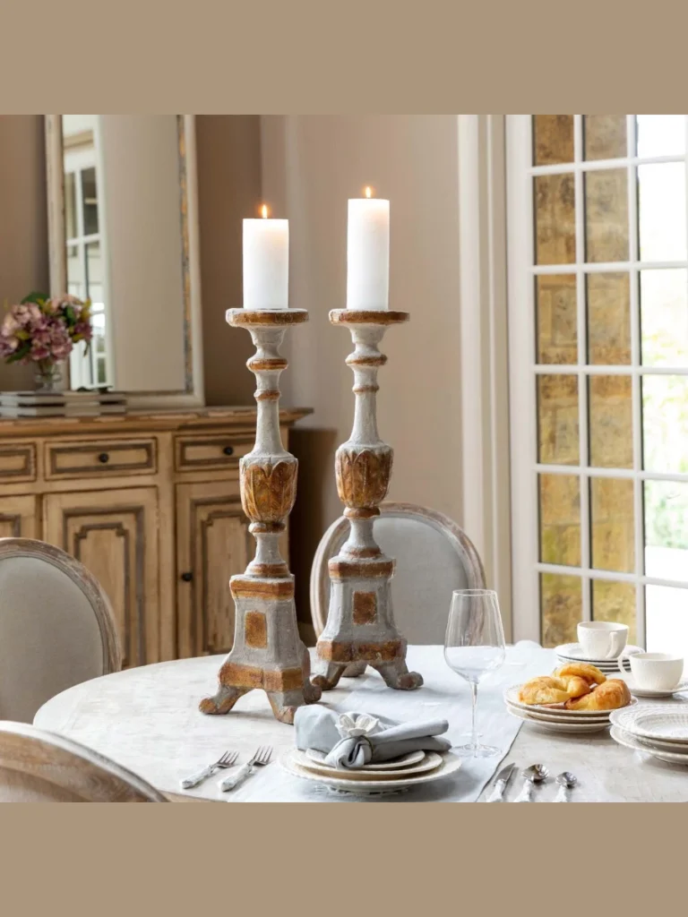 Vintage Antique Brass Candelabras