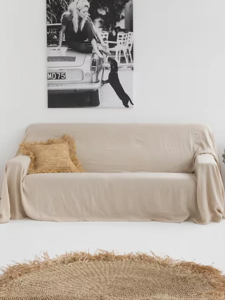 Washed Oatmeal Linen Sofa Slipcovers