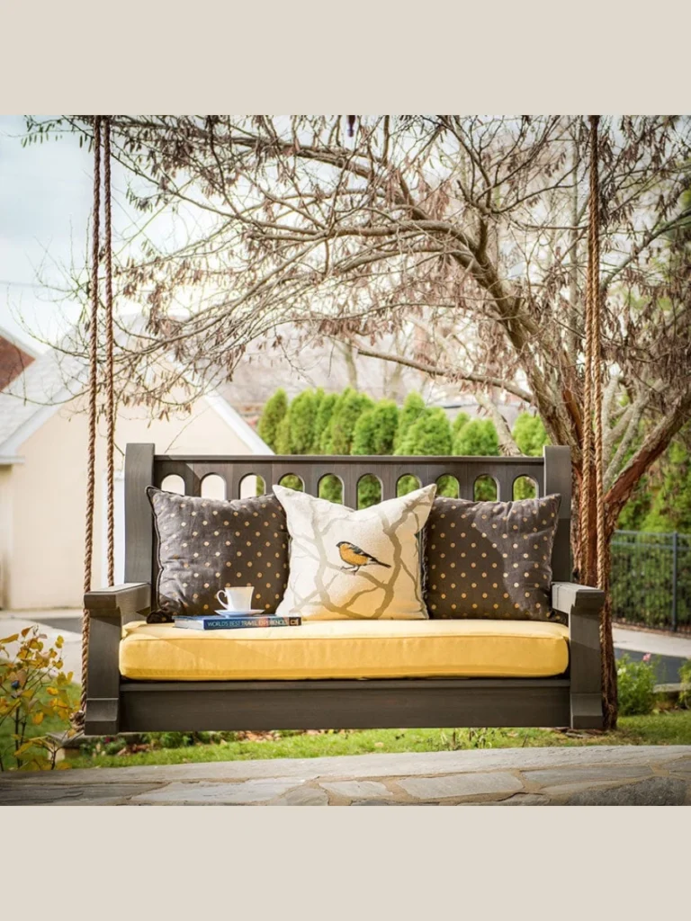 Weathered Oil Stained Mahogany Swing Daybeds