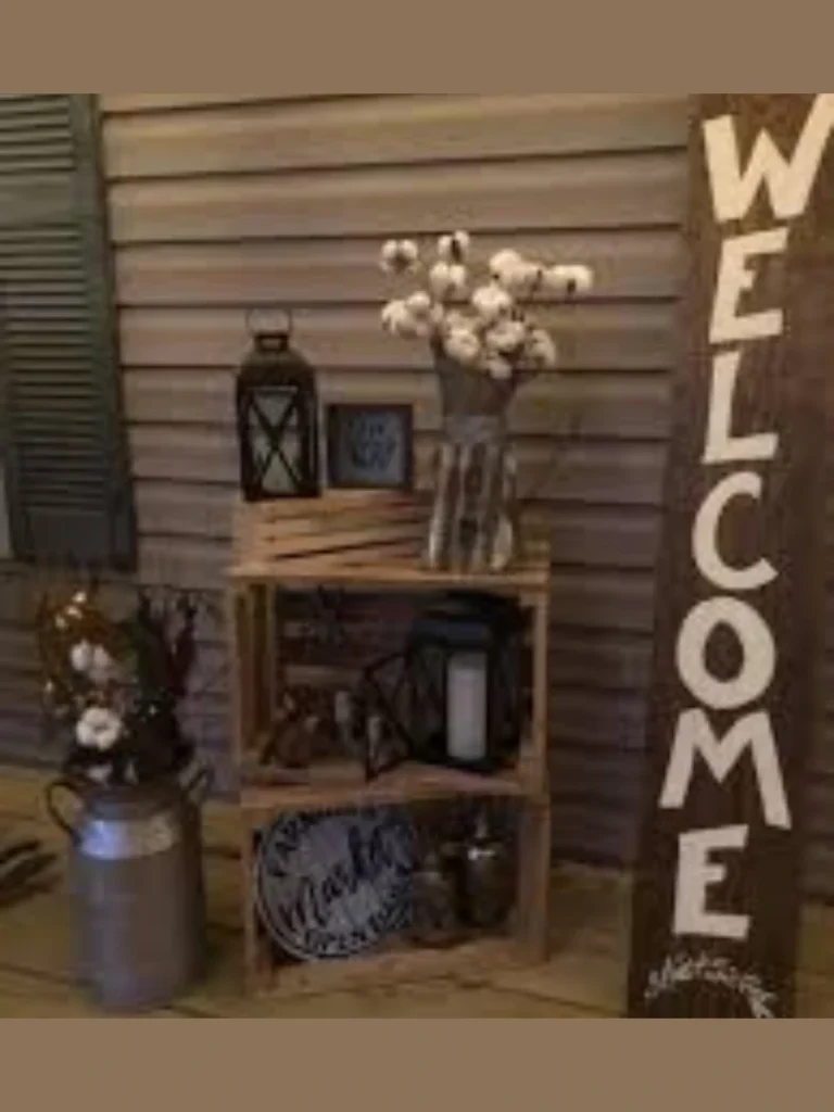 Weathered Wooden Apple Crate Side Tables