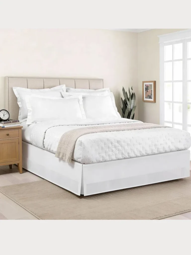 White Box Pleat Tailored Bed Skirts