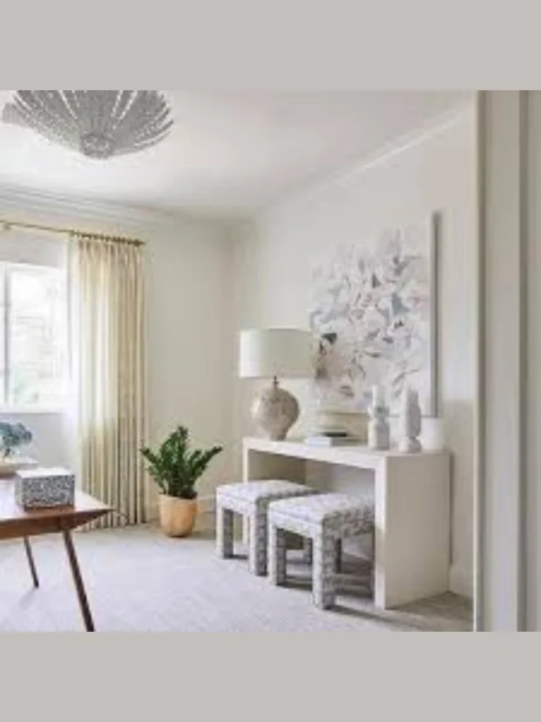 White Canvas Under Table Curtains
