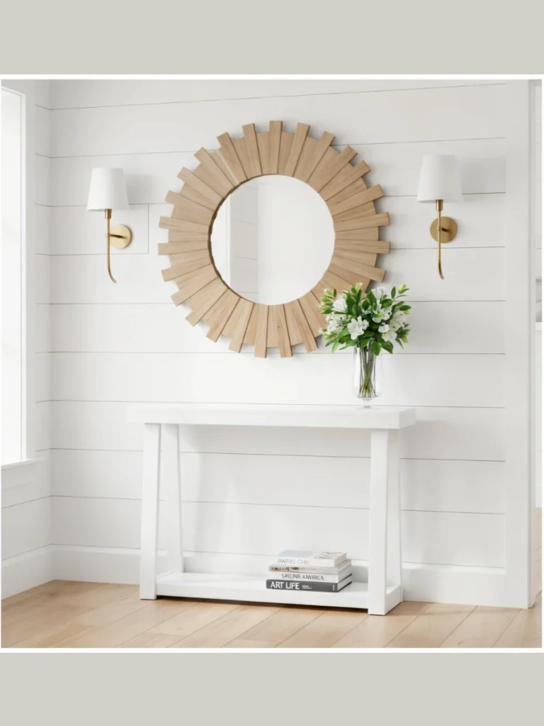 White Shiplap Foyer Accent Planks
