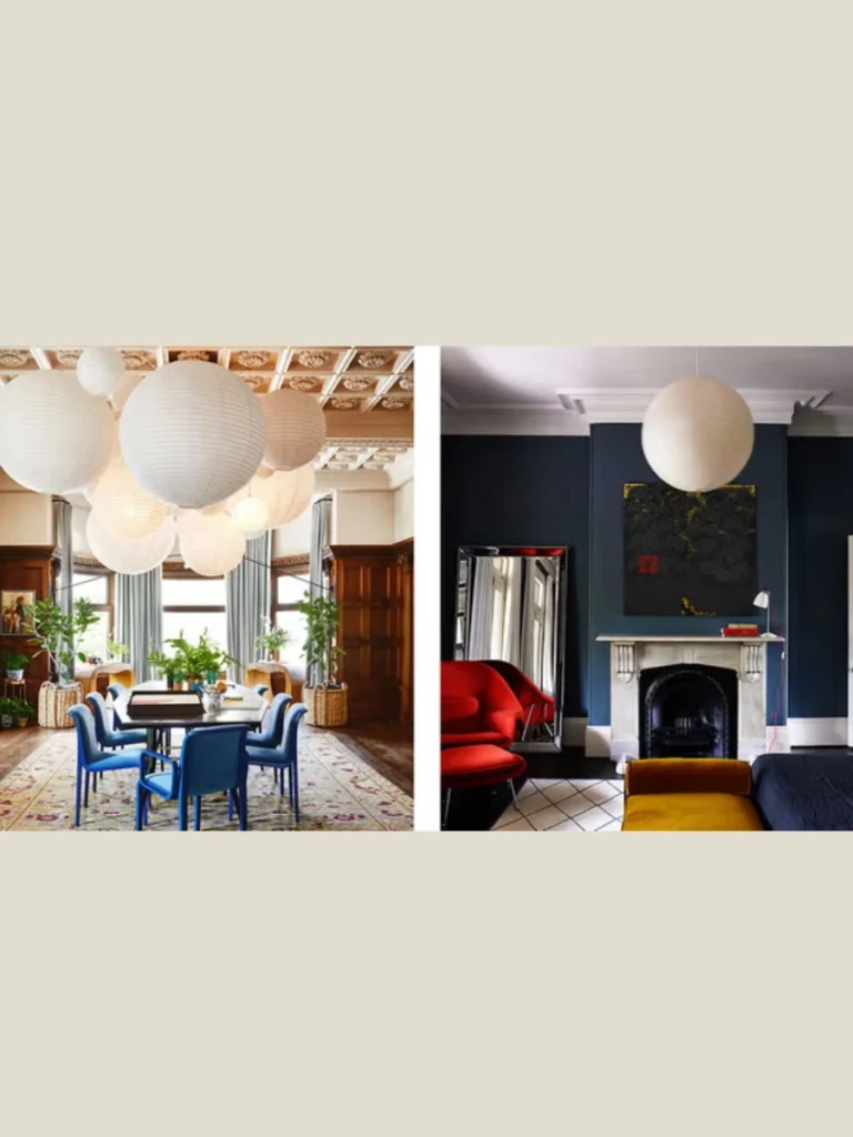 Wide Bell Shaped Paper Lanterns For Traditional Coastal Homes