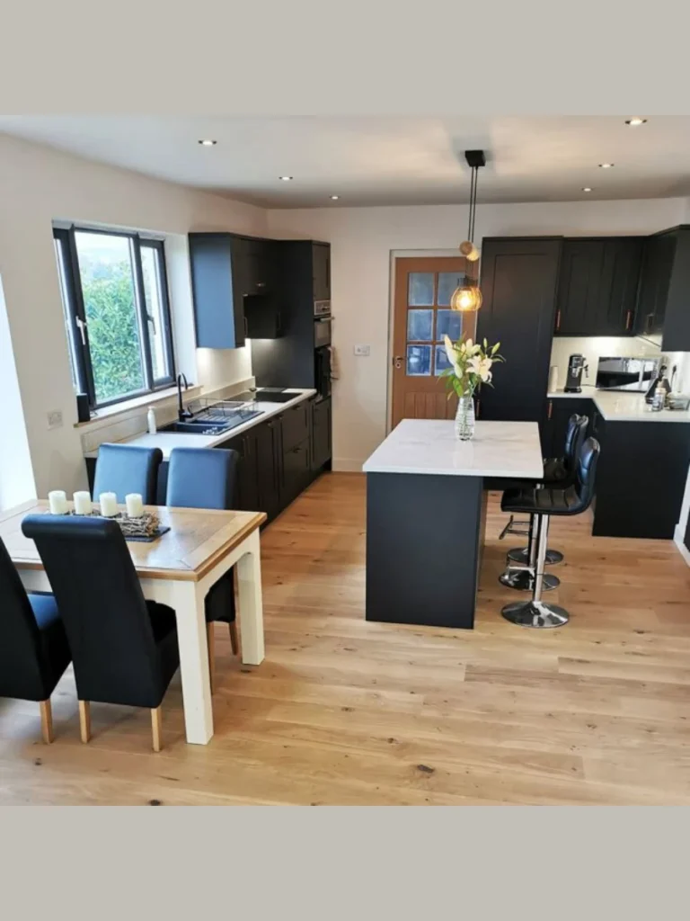 Wide Plank Character Grade Smoked Oak Floors