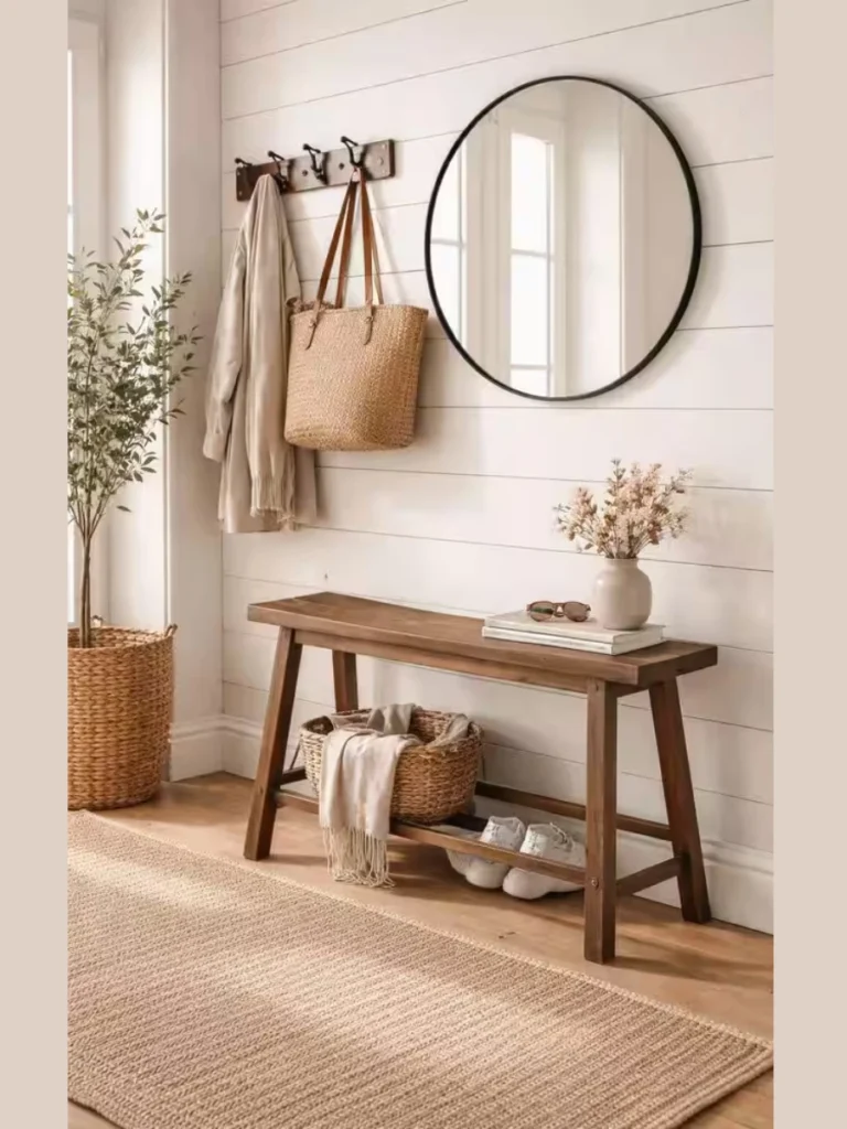 Wire Brushed Blonde Elm Benches