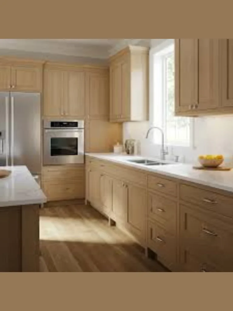Wire Brushed White Oak Frame Cabinet Duos