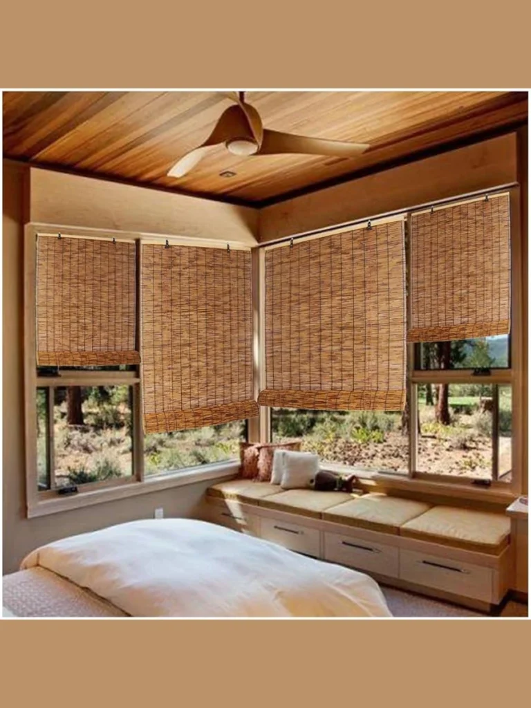 Woven Bamboo Matchstick Privacy Roller Shades