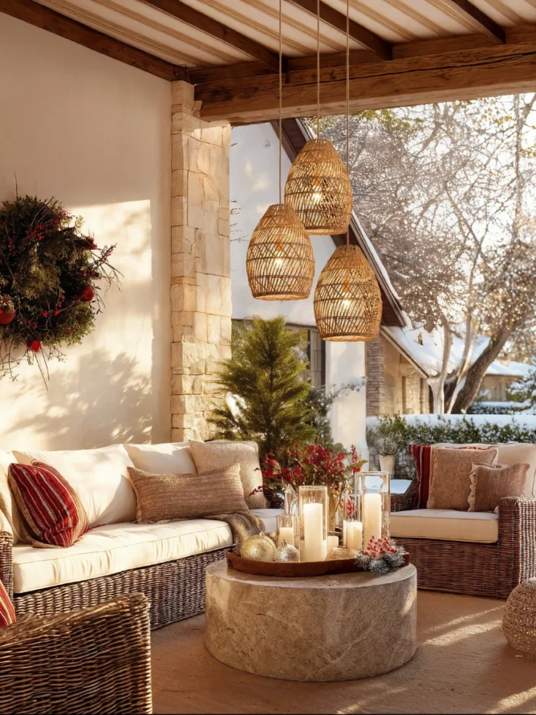 Woven Cane Modern Cylindrical Lamp Shades