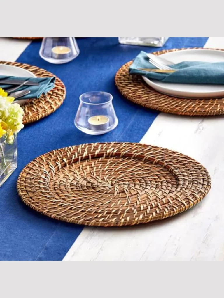 Woven Rattan Charger Plates for Texture