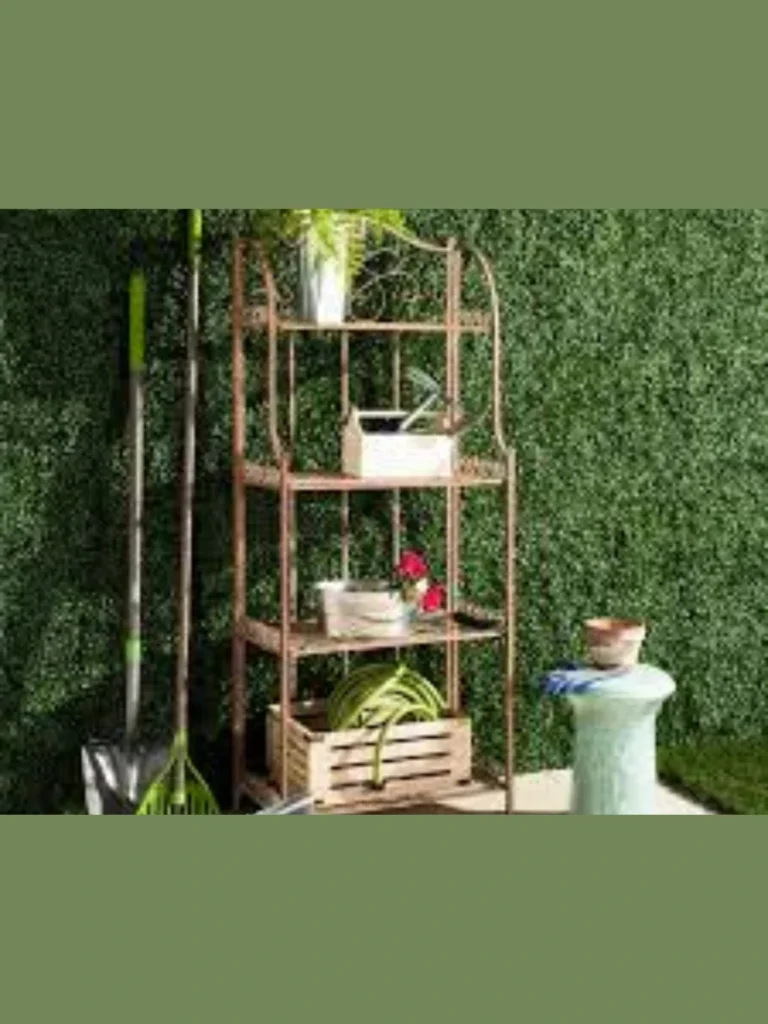 Wrought Iron and Earthenware Bakers Racks