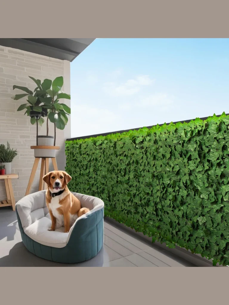 Zip Tied Artificial Boxwood Privacy Ivy Screens